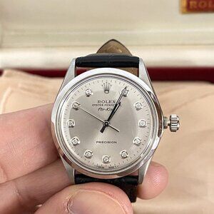 ✨ Vintage Rolex Air-King Precision Ref. 5500 | 1970 | Diamond | BeckerTime  COA